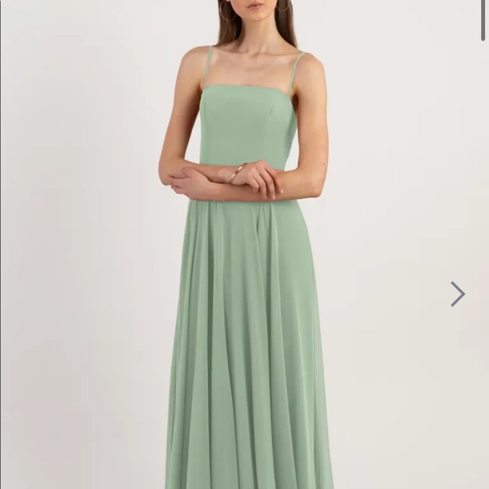 Jenny Yoo Collection Renee Chiffon; Size 2; Seaglass Color